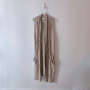 Wilfred tan knit vest/duster